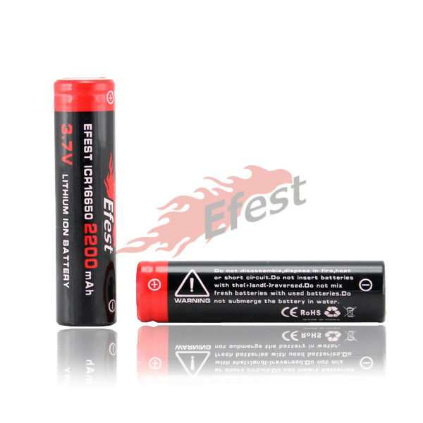 efest icr 16650 li ion unprotected battery 2200mah 3 7v with button top black efest icr 16650 li ion unprotected battery 2200mah 3 7v with button top black