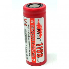 Efest IMR 18500 Li-Mn Battery 1100mAh 3.7V with Flat Top - 18500V1 - Red