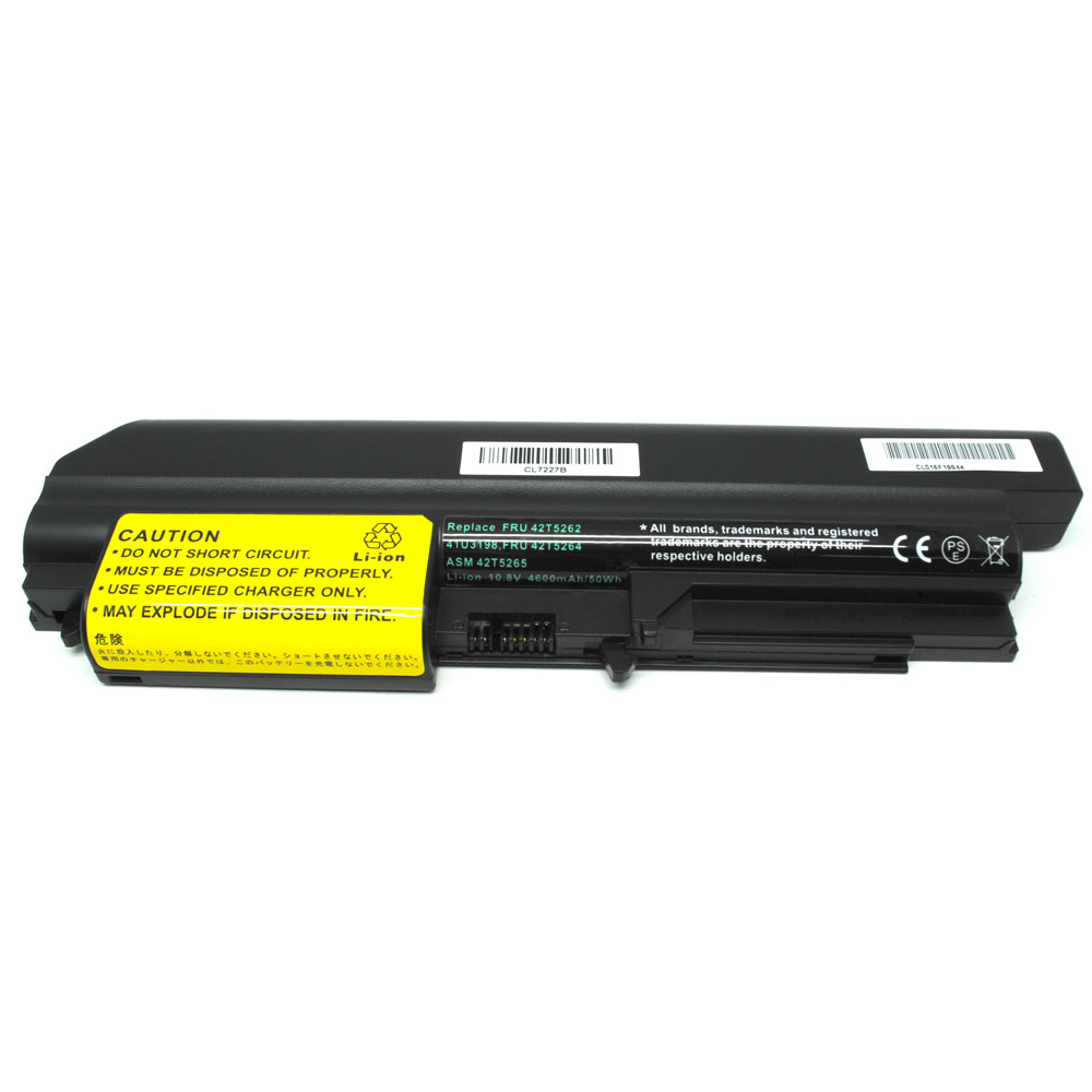 Baterai Lenovo Thinkpad R400 R61 T400 T61 14 - Black 