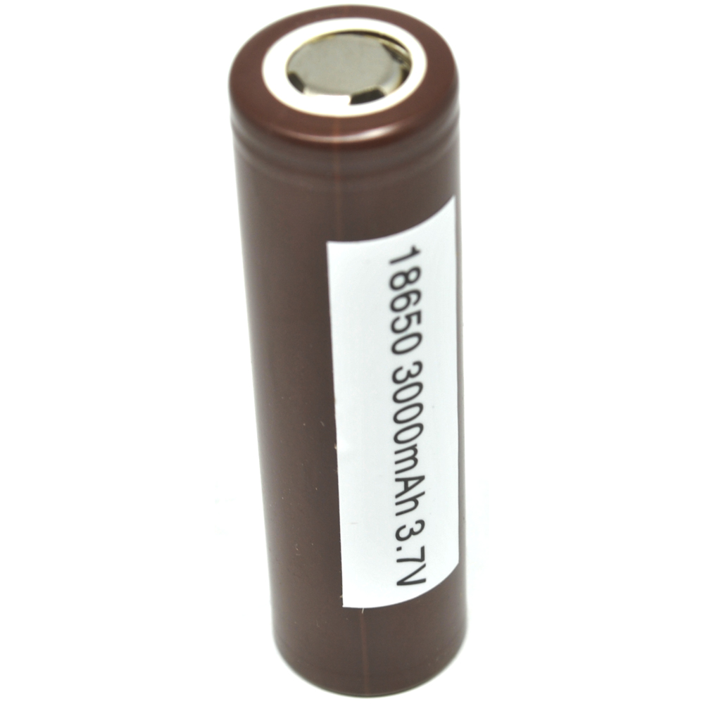 LG HG2 18650 Li Ion Battery 3000mAh 37V With Flat Top Brown