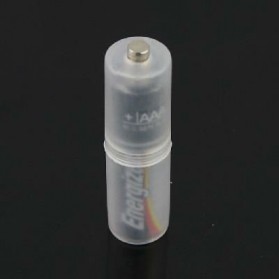 Senter LED Cree - AAA to AA Batteries Case with Bottom Positive Electrode - JX00115 - Transparent