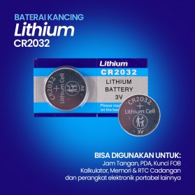 Ragam Baterai Primer, Rechargeable, Barang Elektronik - Baterai Kancing CR2032 3V 1 PCS