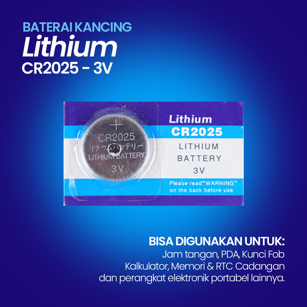 Gambar produk Baterai Kancing Lithium CR2025 3V (1 PCS)