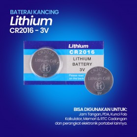 Baterai Kancing Lithium CR2016 3V 1 PCS