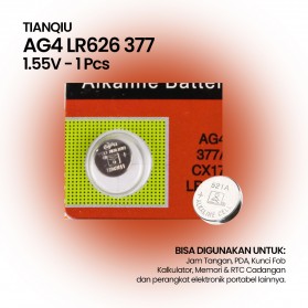 Tianqiu Baterai Kancing Lithium AG4 LR626 377 1.55V (1 PCS)