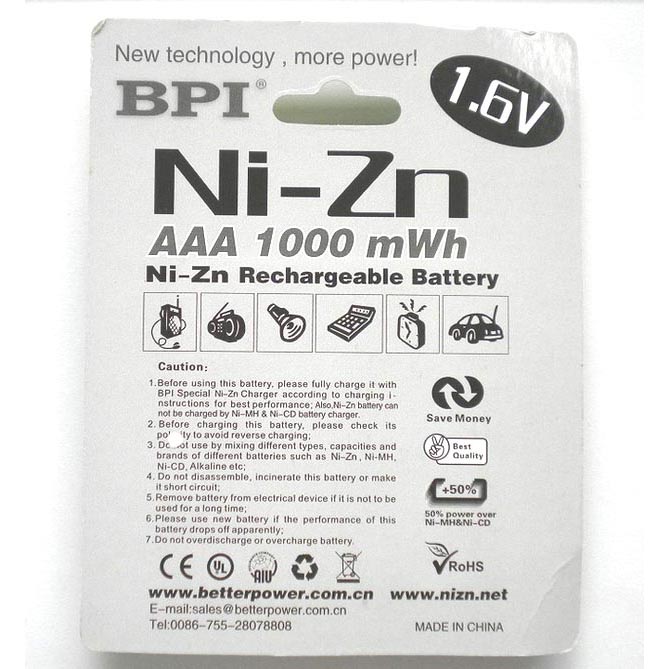 Ni zn aaa аккумуляторы Ni zn aaa аккумуляторы