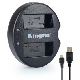 Kingma Charger Baterai 2 Slot Fujifilm X-Pro2 X-Pro1 X-T2 - NP-W126 - Black