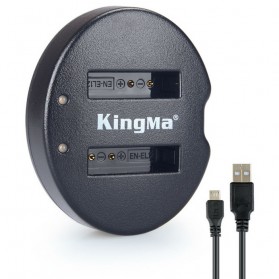 Kingma Charger Baterai 2 Slot Nikon S9700s S8200 S9600 P330 - EN-EL12 - Black - 1