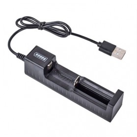 EastVita Charger Baterai USB Universal Full Self Stop 18650 1 Slot - C1 - Black