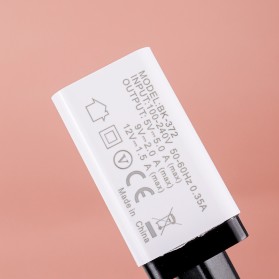 Taffware Charger USB 3 Port Qualcomm QC 3.0 EU Plug - AR-QC-03 - Black - 8