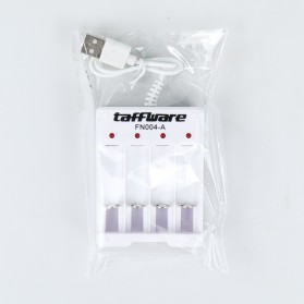 Taffware Charger Baterai USB Plug 4 slot for AA/AAA - FN004-A - White - 8