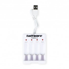 Taffware Charger Baterai USB Plug 4 slot for AA/AAA - FN004-A - White - 1