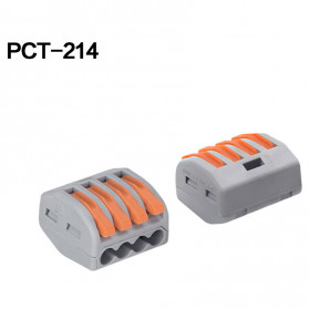 Guillermo Terminal Block Konektor Sambungan Kabel Listrik Plug-in Wire Connector - PCT-214 - Gray