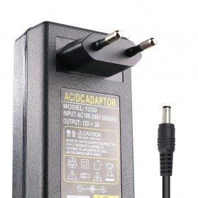 VBS Power Adaptor LED Strip Monitor DC 12V 3A - 1230 - Black