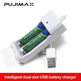 PUJIMAX Charger Baterai 2 Slots AA/AAA - 2Y-A-10 - White
