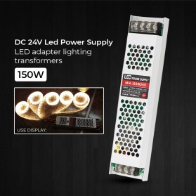 Arteco Power Supply Lightning Transformer AC to DC 24V 150W for LED Strip - MN-150W - Silver