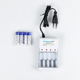 Doublepow Charger Baterai 4 slot for AA/AAA with 4 PCS AA Battery Rechargeable NiMH 1200mAh - DP-B02 - White - 7