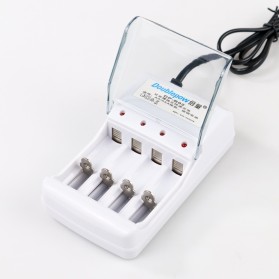 DOUBLEPOW Charger Baterai 4 slot for AA/AAA with 4 PCS AAA Battery Rechargeable NiMH 1250 mAh - DP-B02 - White - 3
