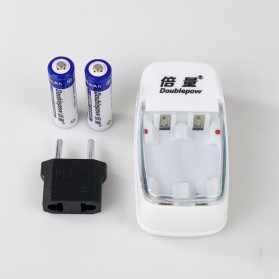 DOUBLEPOW Charger Baterai 2 slot for AA/AAA with 2 PCS AA Battery Rechargeable NiMH 1200mAh - DP-B01 - White - 5