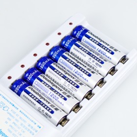 DOUBLEPOW Charger Baterai 6 slot for AA/AAA with 6 PCS AA Battery Rechargeable NiMH 1200mAh - DP-B06 - White - 2