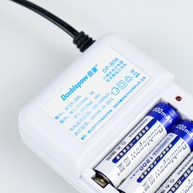DOUBLEPOW Charger Baterai 6 slot for AA/AAA with 6 PCS AA Battery Rechargeable NiMH 1200mAh - DP-B06 - White - 4