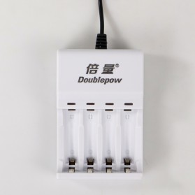 DOUBLEPOW Charger Baterai 4 slot AA/AAA with 4 PCS AA Battery Rechargeable NiMH 1200mAh - DP-U82 - White - 3