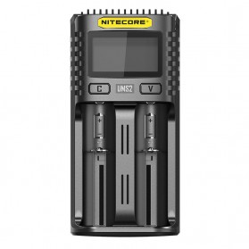 Nitecore Intelligent QC2 USB Charger Baterai 2 Slot Li-ion NiMH - UMS2 - Black