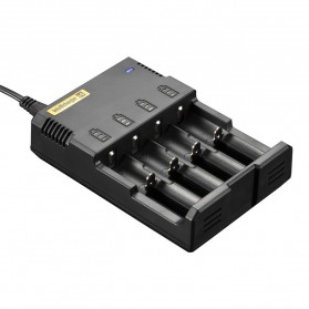 Nitecore Intellicharger Universal Battery Charger 4 Slot for Li-ion and NiMH - i4 - Black - 1