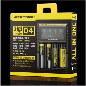 Nitecore Digicharger Universal Battery Charger 4 Slot for Li-ion and NiMH - D4 - Black - 3