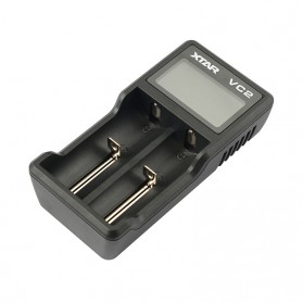 Xtar VC2 Premium Micro USB Battery Charger 2 Slot for Li-ion with LCD Display - Black - 2