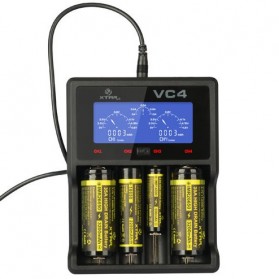 Xtar VC4 Premium Battery Charger 4 Slot for Li-ion and Ni-Mh with LCD Display - Black - 1