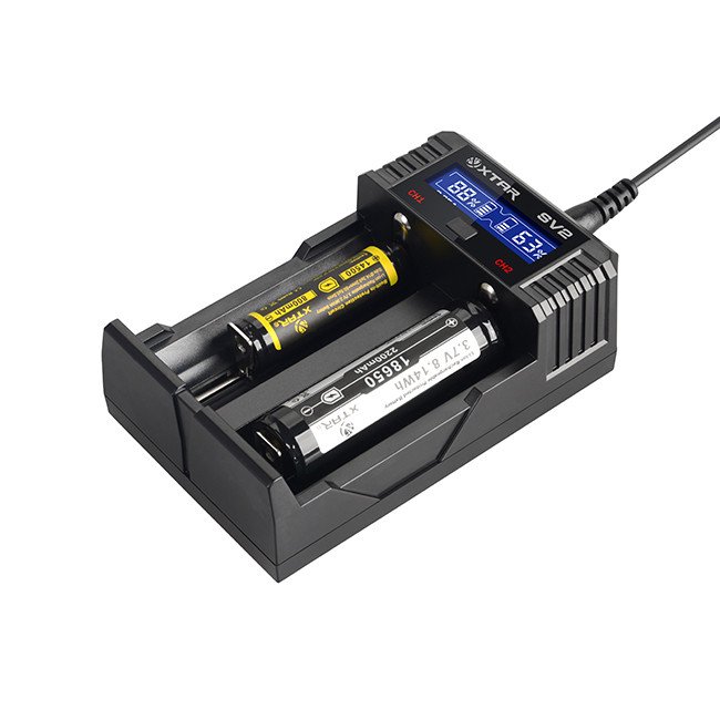 Xtar Sv2 Rocket Battery Charger 2 Slot For Li Ion And Ni Mh Black Jakartanotebook Com