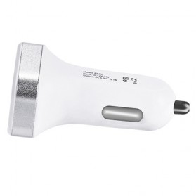 HOCO Z3 Charger Mobil 2 Port 3.1A Fast Charging - Z3-2U - White - 6