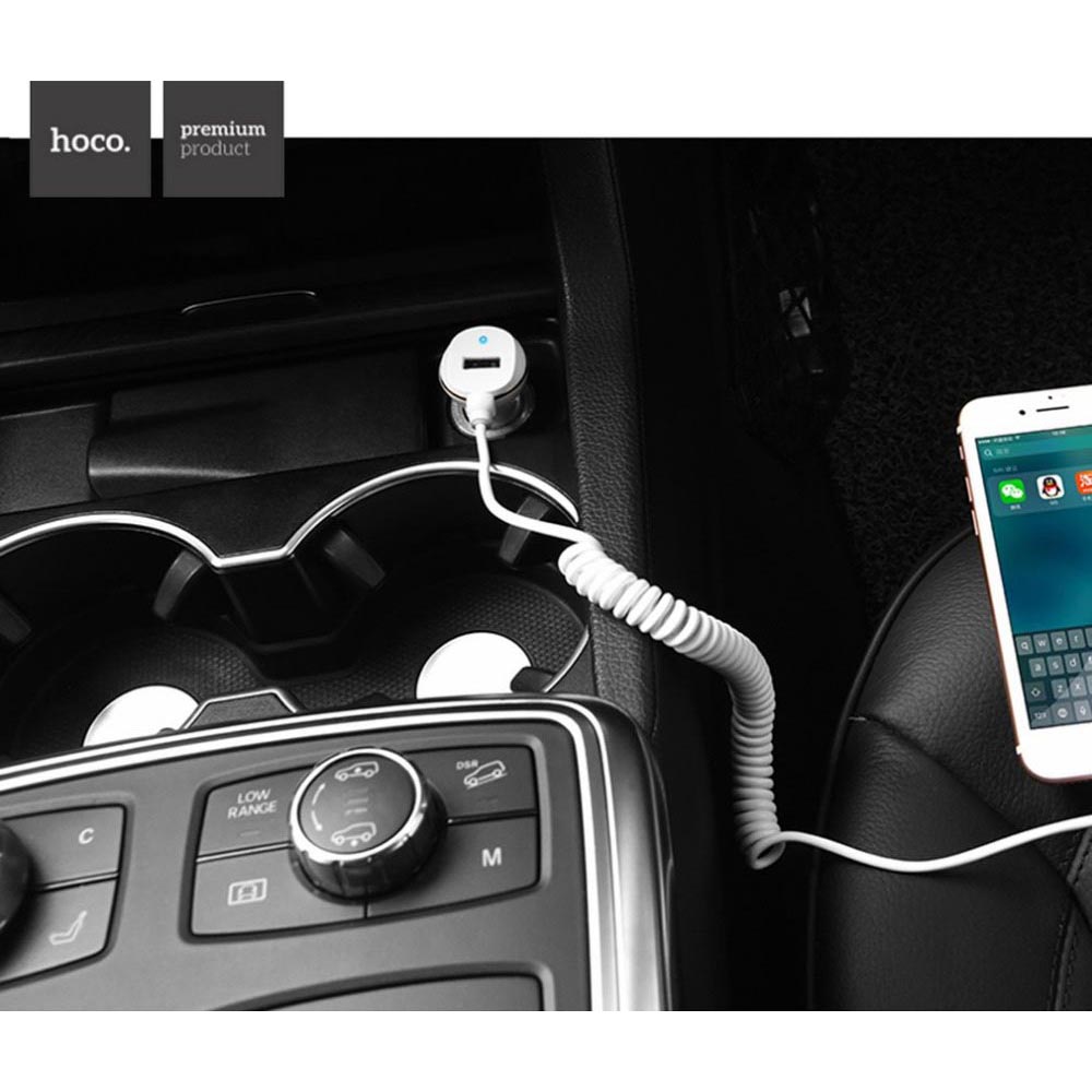 hoco usb charger mobil 1 port dengan kabel lightning 3 4a hoco usb charger mobil 1 port dengan kabel lightning 3 4a