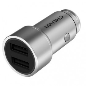 Chuwi Ublue 2 Port Car Charger 2.4A - C-100 - Silver - 2