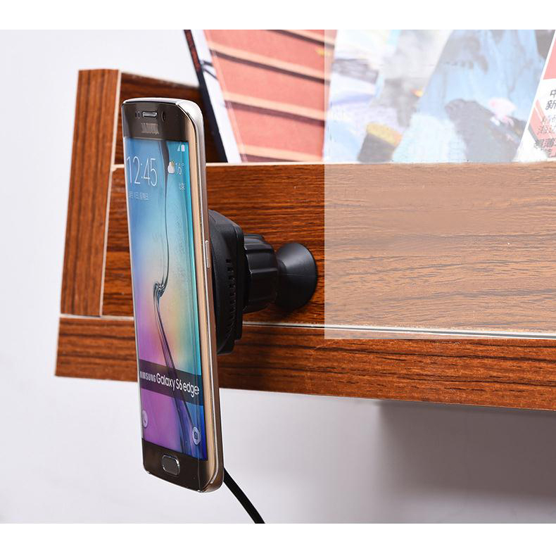 360 Rotating Car Holder Wireless Charger for Smartphone Black 6 .