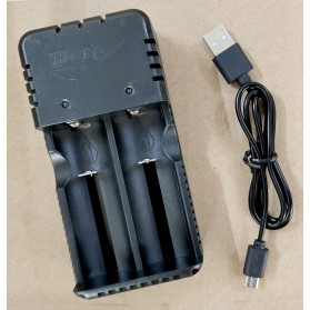 EBL Charger Baterai USB 18650 2 Slot - JS-07 - Black