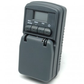 Taffware Digital Timer Switch with IP44 Waterproof - WT001 - Gray - 1