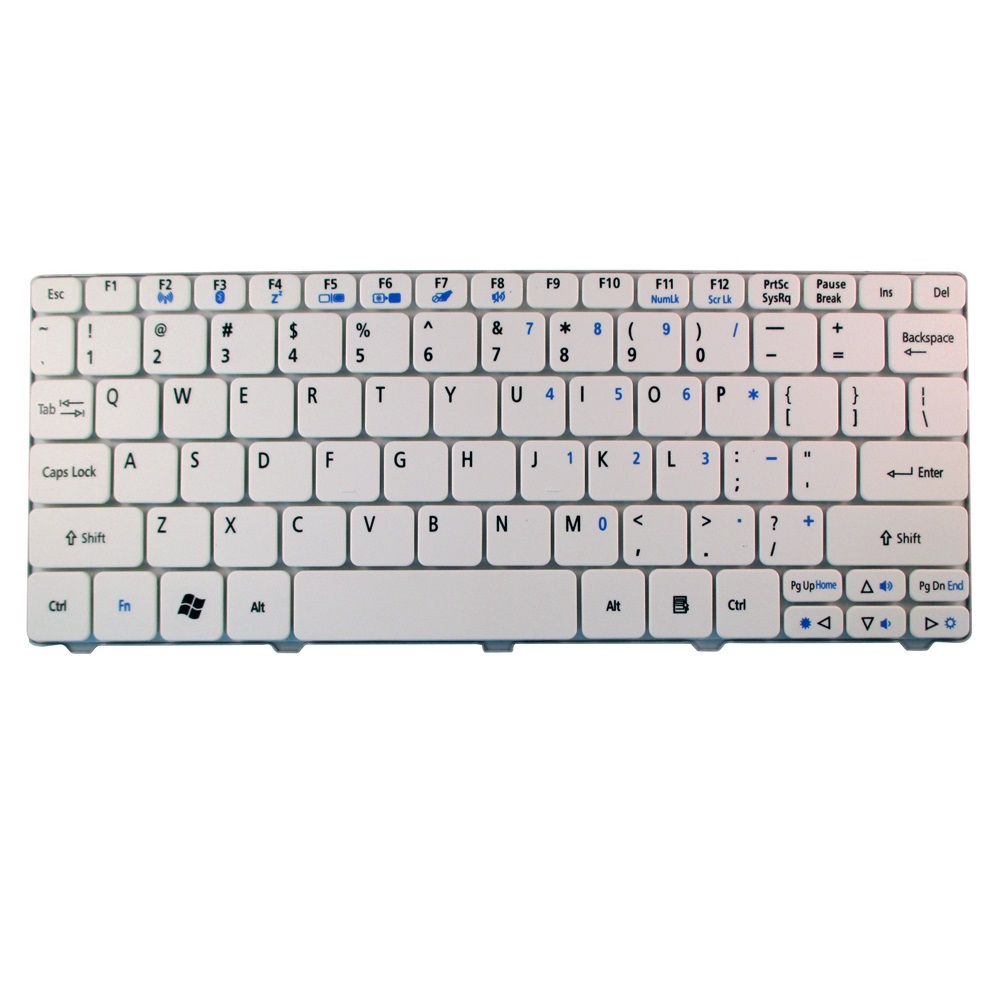 Keyboard Acer Aspire One Happy 532h D255 D260 - White ...