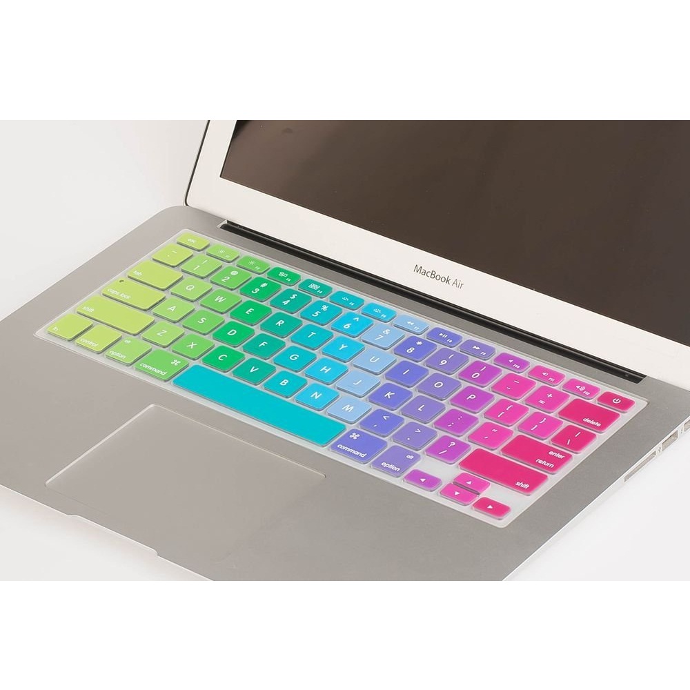 Rainbow Color Silicone Keyboard Cover Protector Skin For Macbook Air