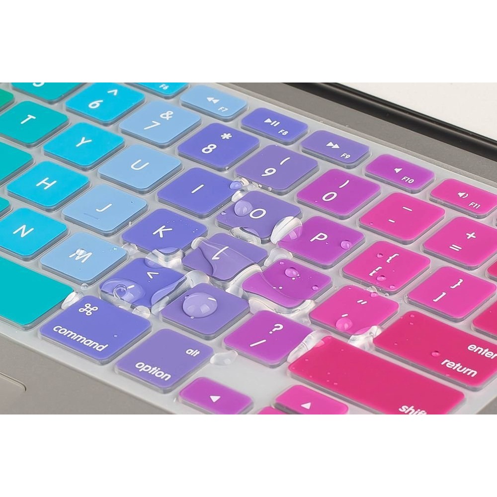 Rainbow Color Silicone Keyboard Cover Protector Skin For Macbook Air 17 Pro 17 Inch Multi Color Jakartanotebook Com