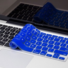 Solid Color Silicone Keyboard Cover Protector Skin for Macbook Air 13 / Pro 13 Inch - Blue - 1