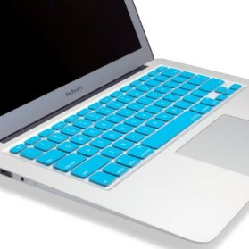 Solid Color Silicone Keyboard Cover Protector Skin for Macbook Air 13 / Pro 13 Inch - Blue - 3