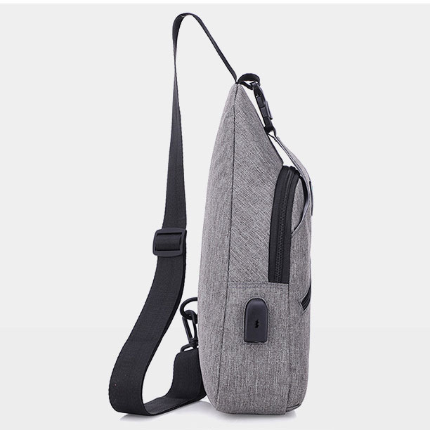 Tas Selempang Crossbody Sling Bag Sporty dengan USB Charger Port