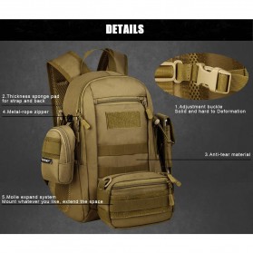 PROTPLUS Tas Ransel Backpack Military Tactical Waterproof 15L - 8062 - Black - 4