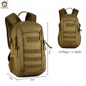 PROTPLUS Tas Ransel Backpack Military Tactical Waterproof 15L - 8062 - Black - 8