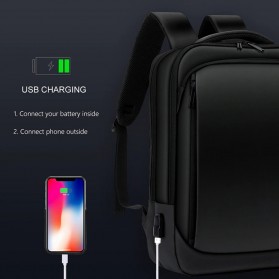 VORMOR Tas Ransel Laptop Backpack USB Charging - AG1901 - Black - 6