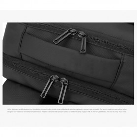 VORMOR Tas Ransel Laptop Backpack USB Charging - AG1901 - Black - 8