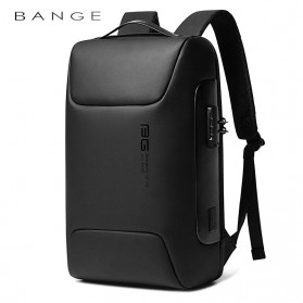 Tas Ransel Laptop / Backpack Notebook - BANGE Tas Ransel Laptop Anti Theft USB Charging - BG-7216 - Black