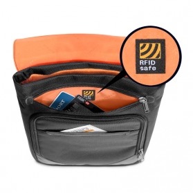 Everki EKS622XL Premium RFID Mini Messenger Fits iPad Pro 12 Inch / Macbook 12 - Black - 5